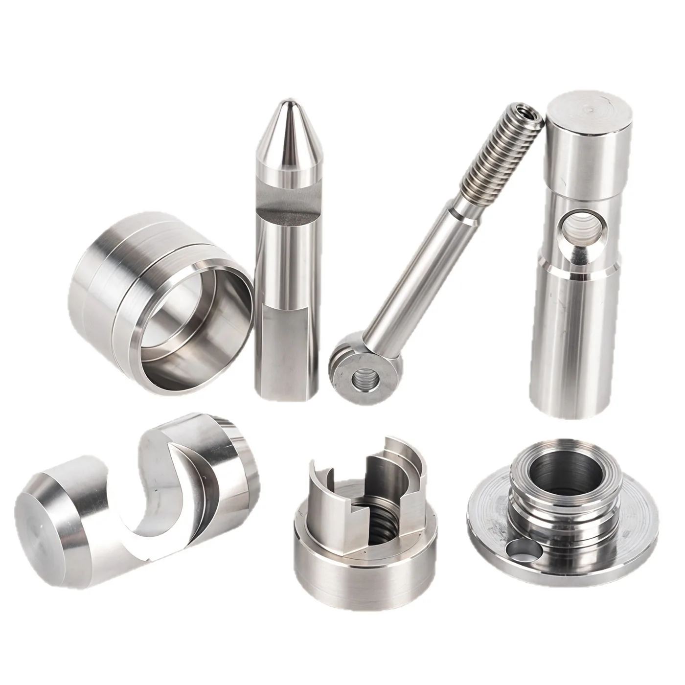 Aluminum and stainless steel precision machined sample parts