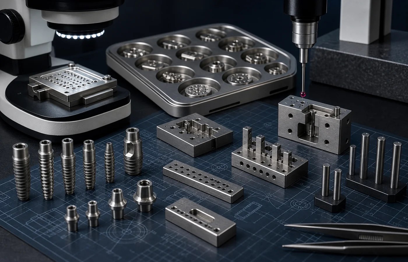 Dental Tooling & Implant Components EDM component inspection review