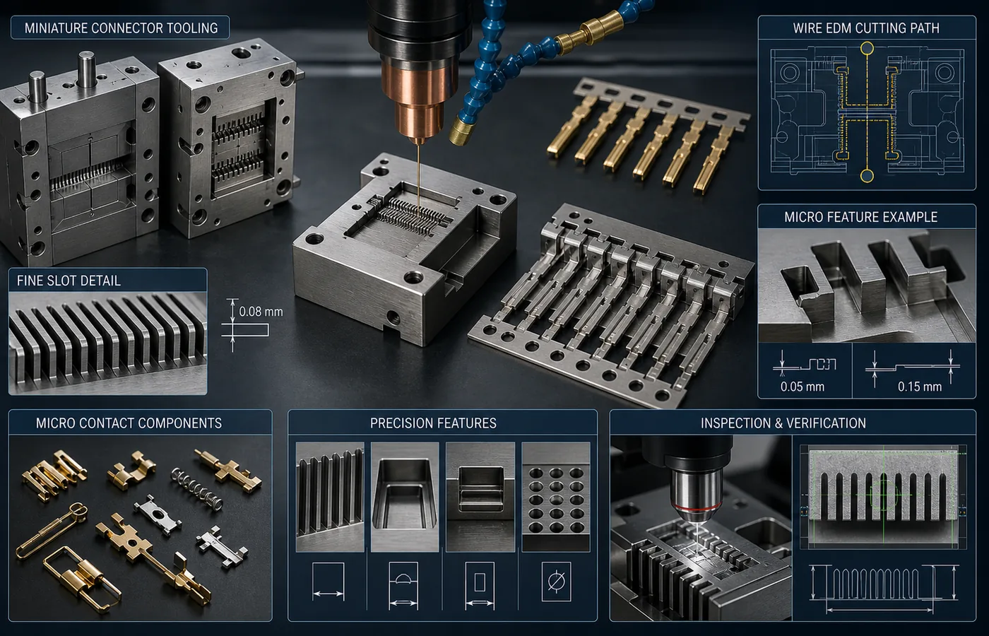 EDM for Electronics and Connector Components technical illustration
