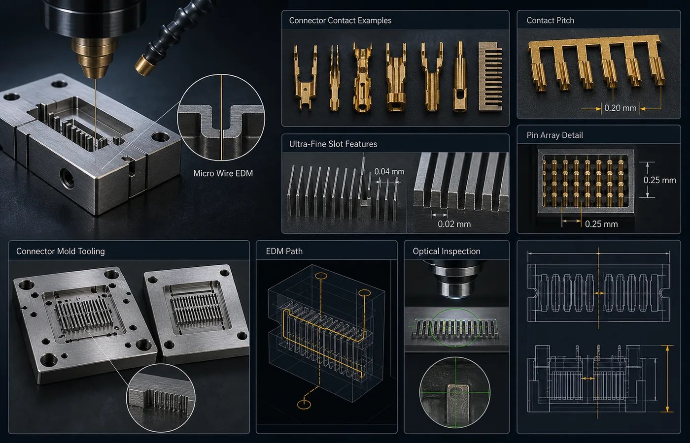 EDM for Electronics Connectors technical illustration