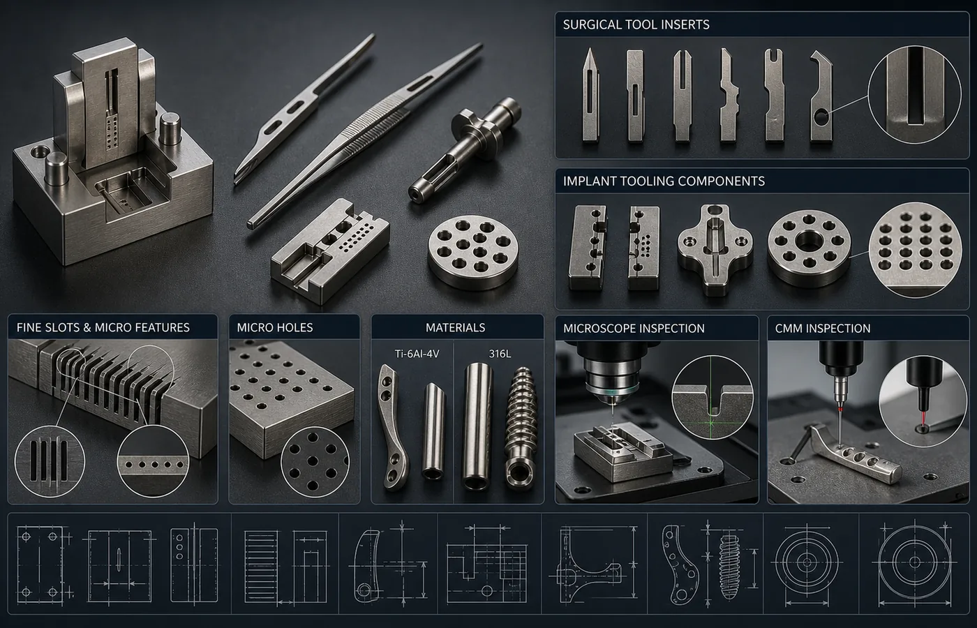 EDM for Medical Components technical illustration