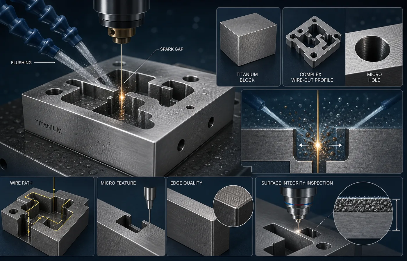 EDM for Titanium technical illustration