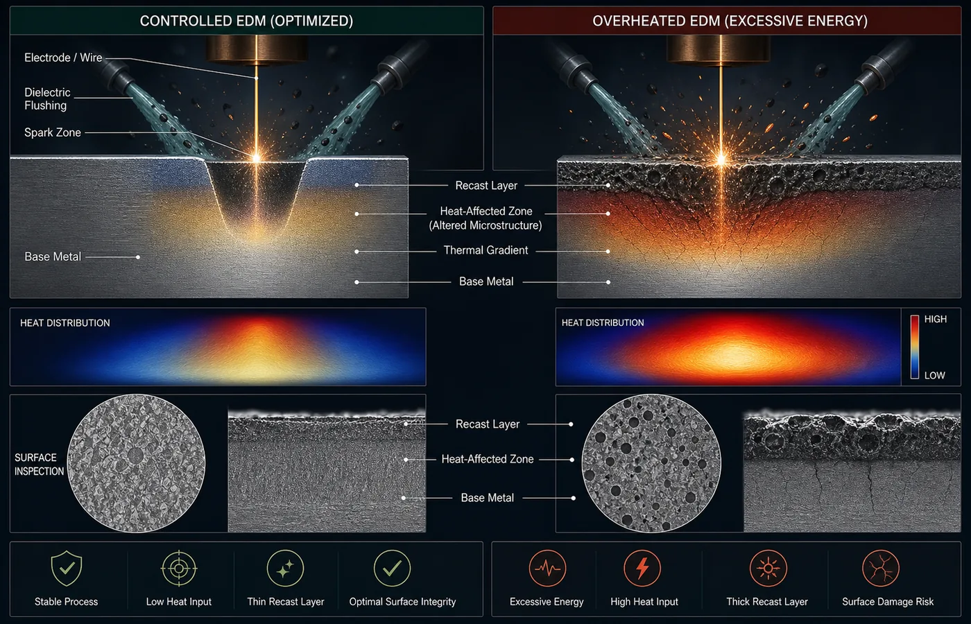 EDM Heat-Affected Zone Guide technical illustration