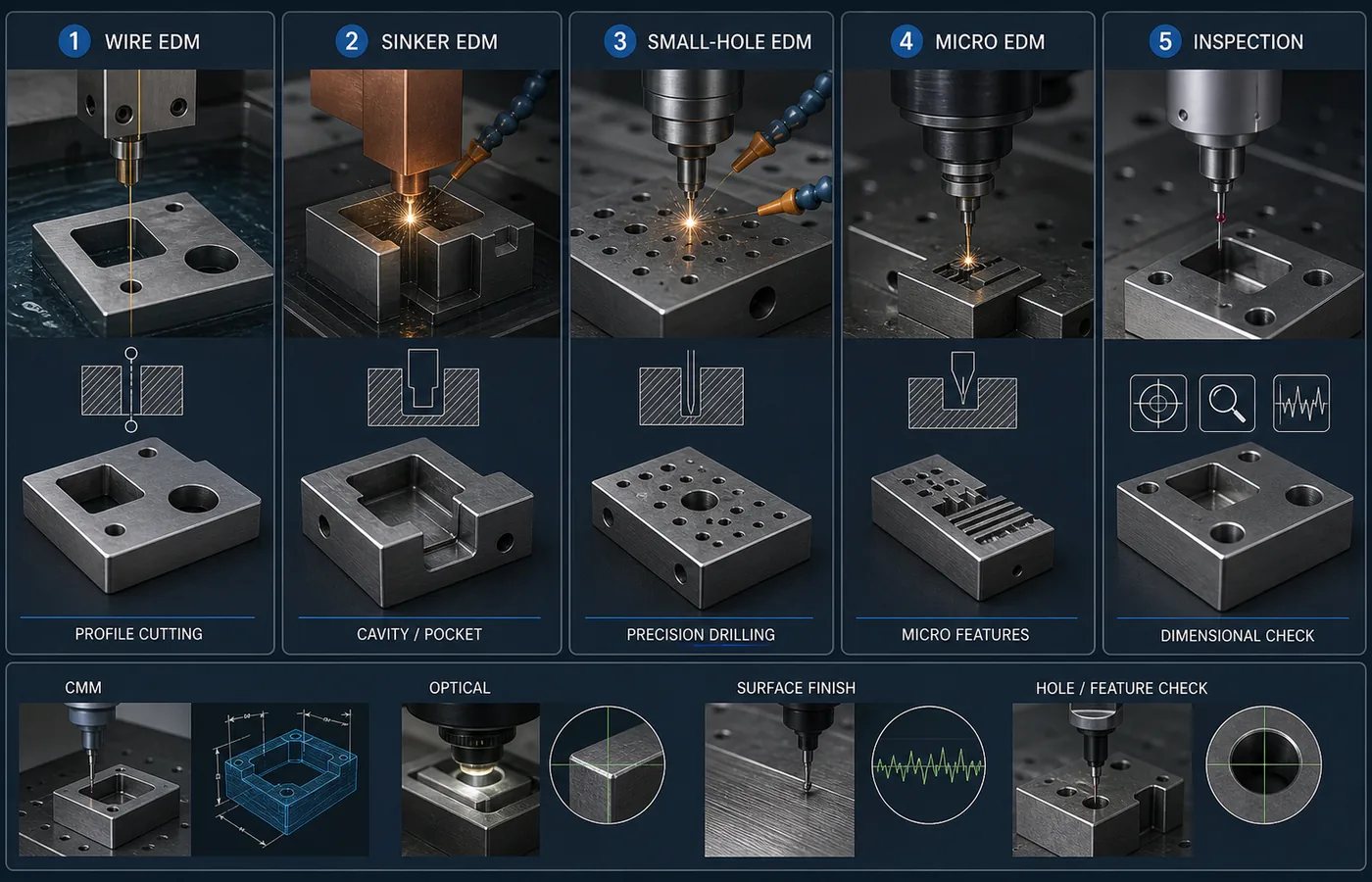 EDM Machining Process Guide technical illustration