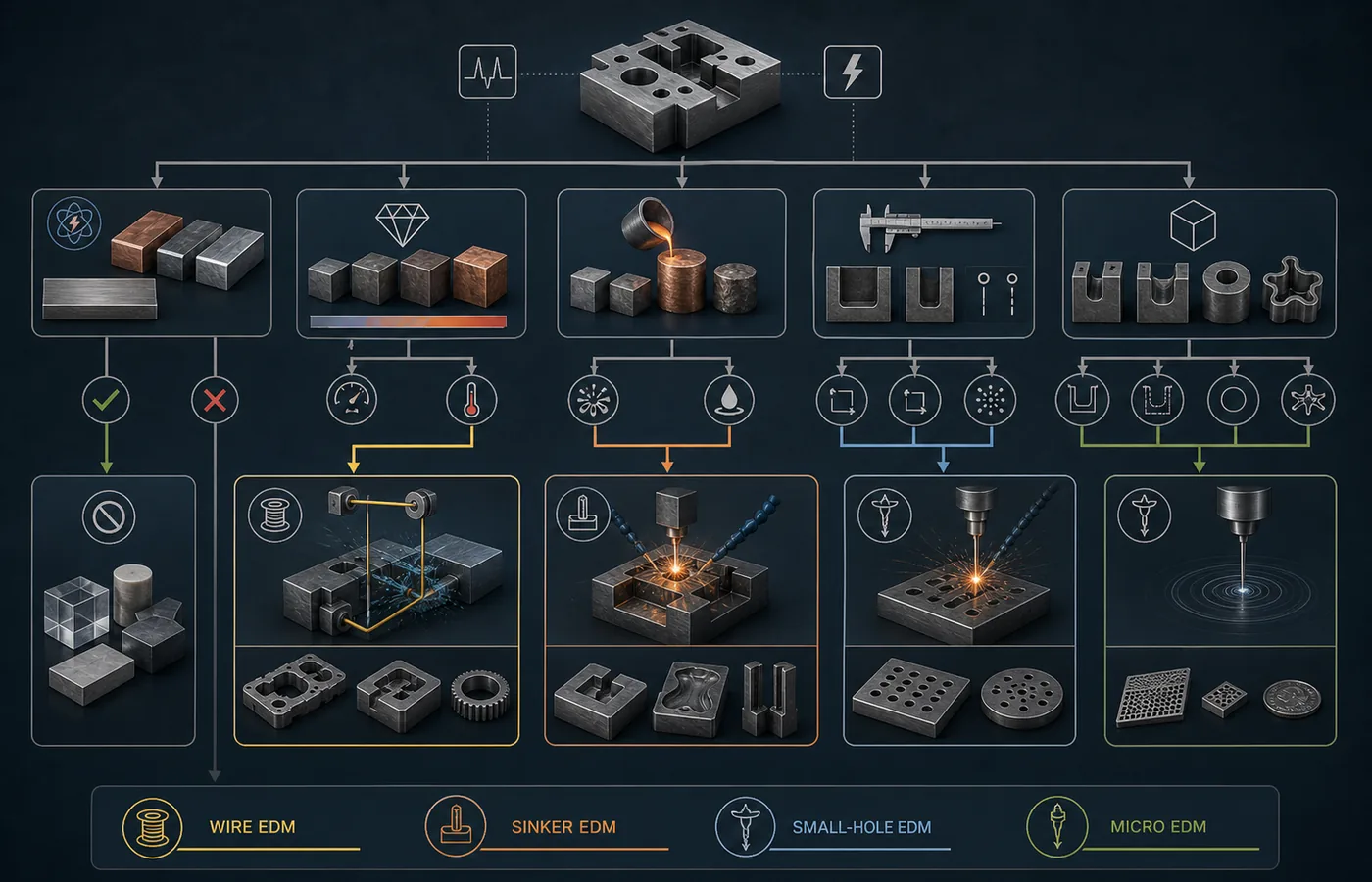 EDM Material Compatibility Guide technical illustration