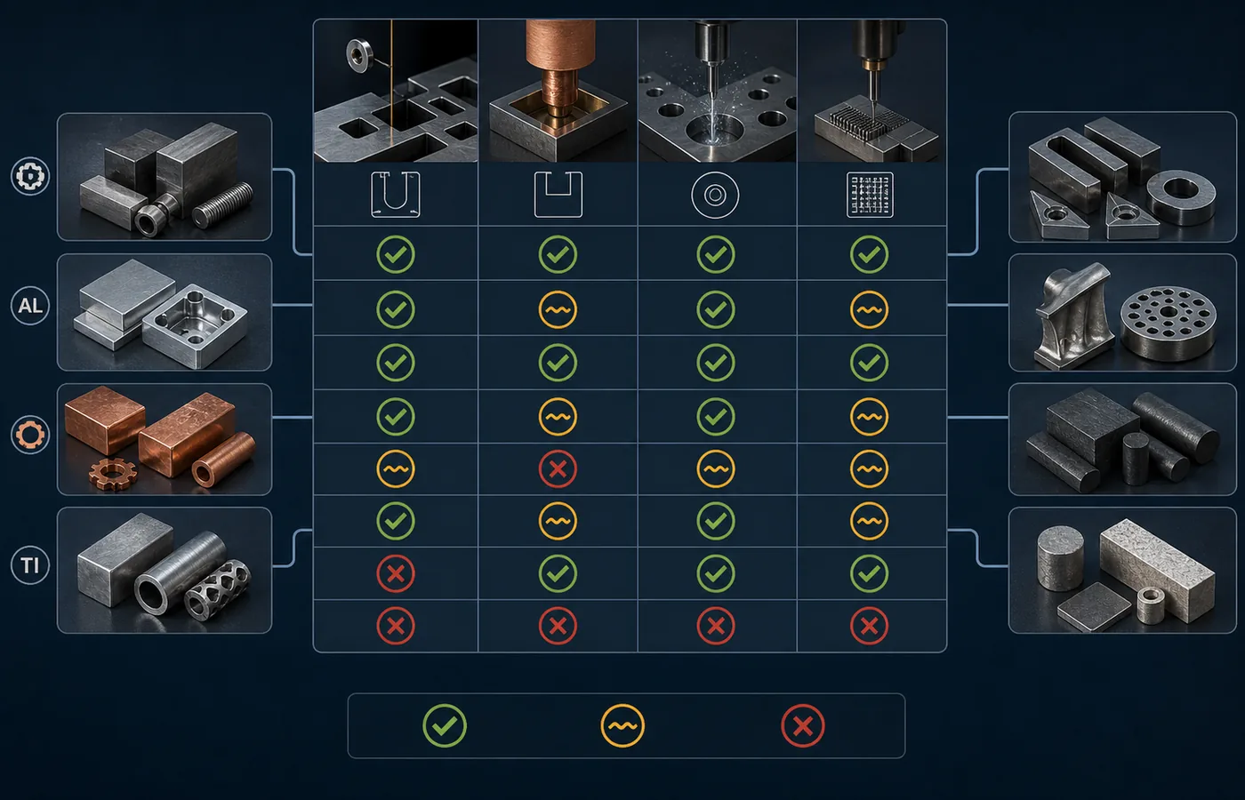 EDM Material Compatibility Guide technical illustration