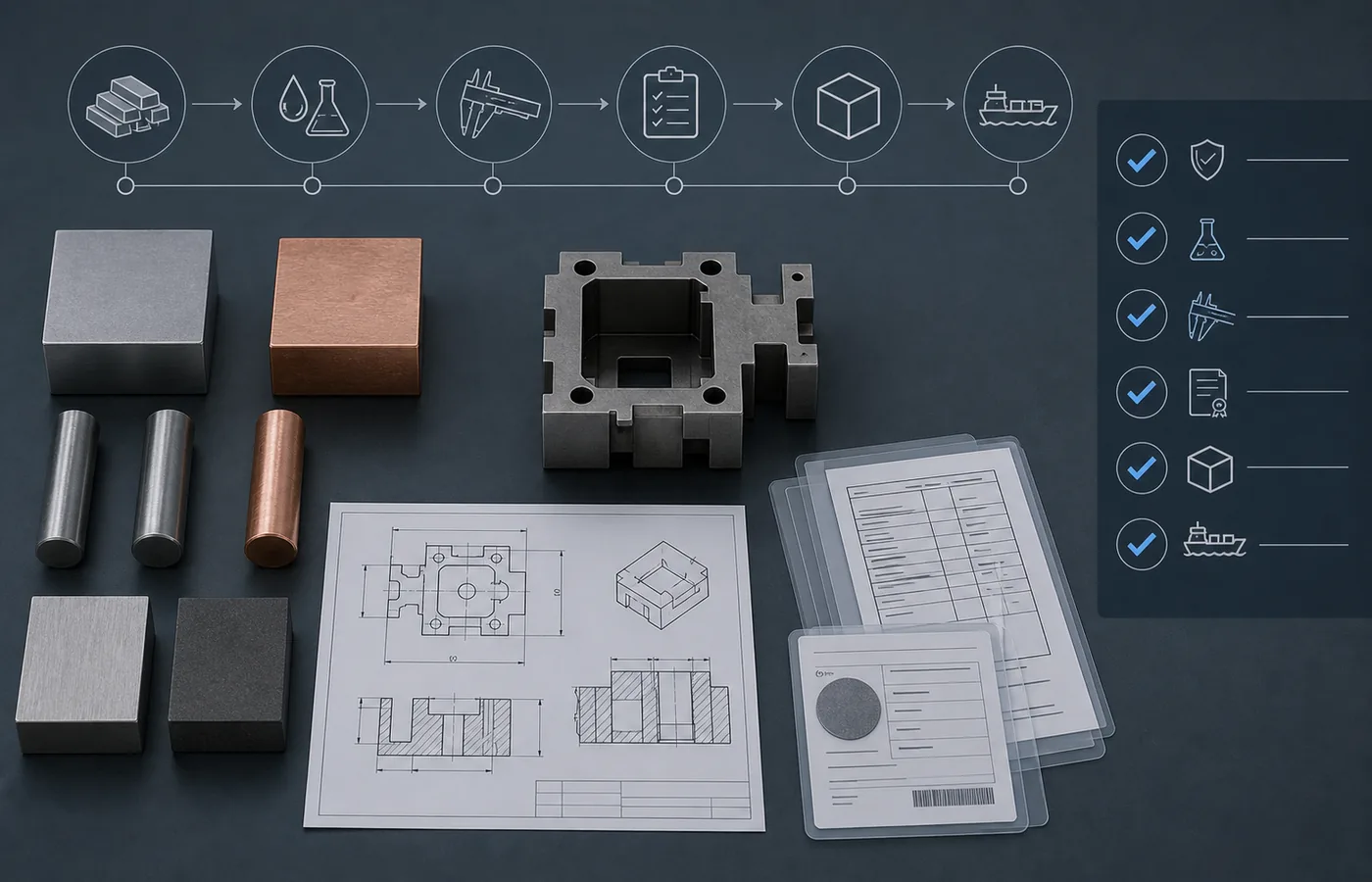EDM Material Export Review Guide technical illustration