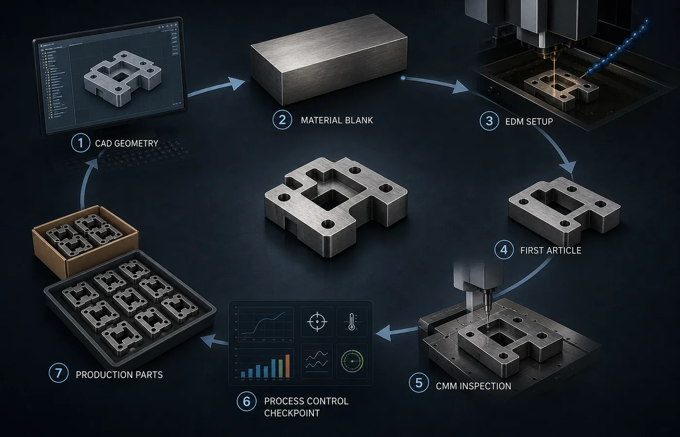 EDM Prototype to Production Guide technical illustration