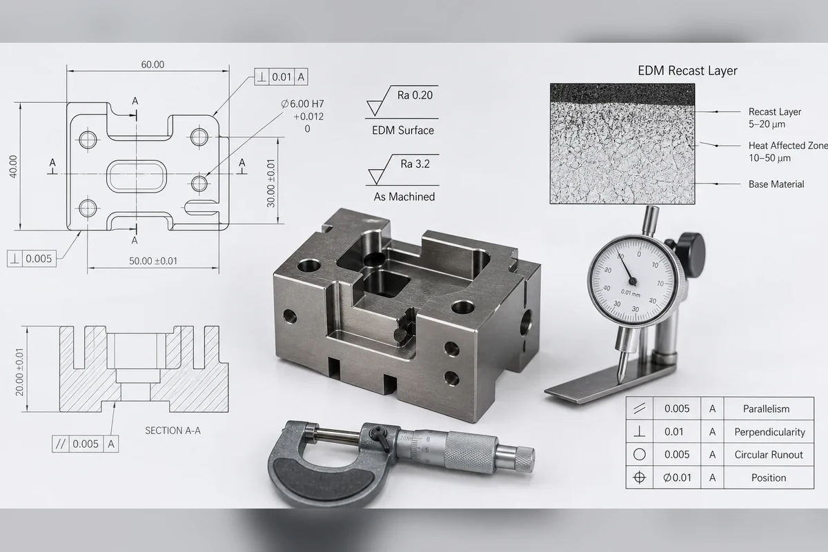 EDM technical drawing and inspection guide