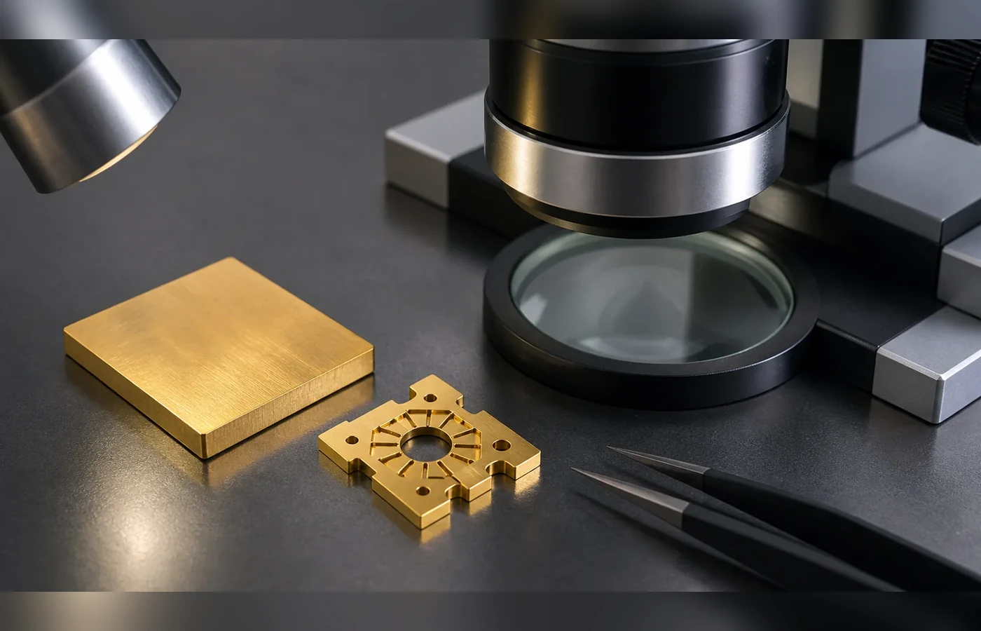 Gold EDM machined part