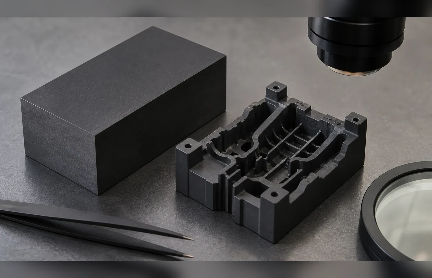 Graphite EDM machined part