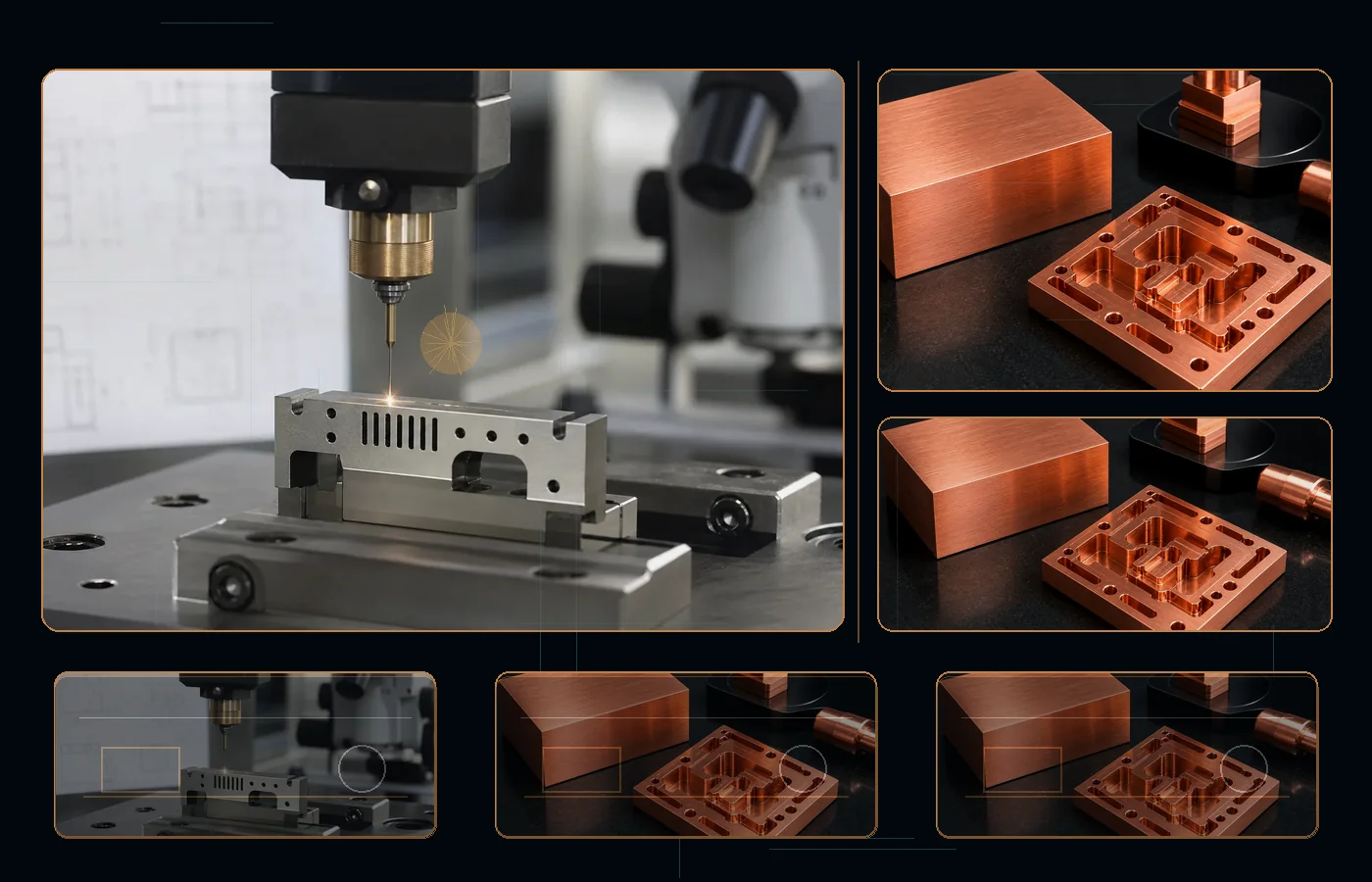 Micro EDM machining for C110 Copper parts
