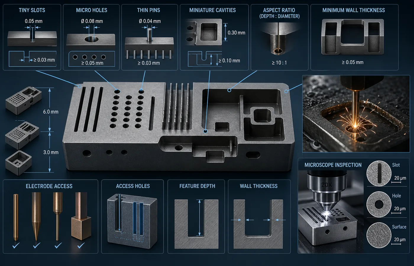Micro EDM Design Guide technical illustration