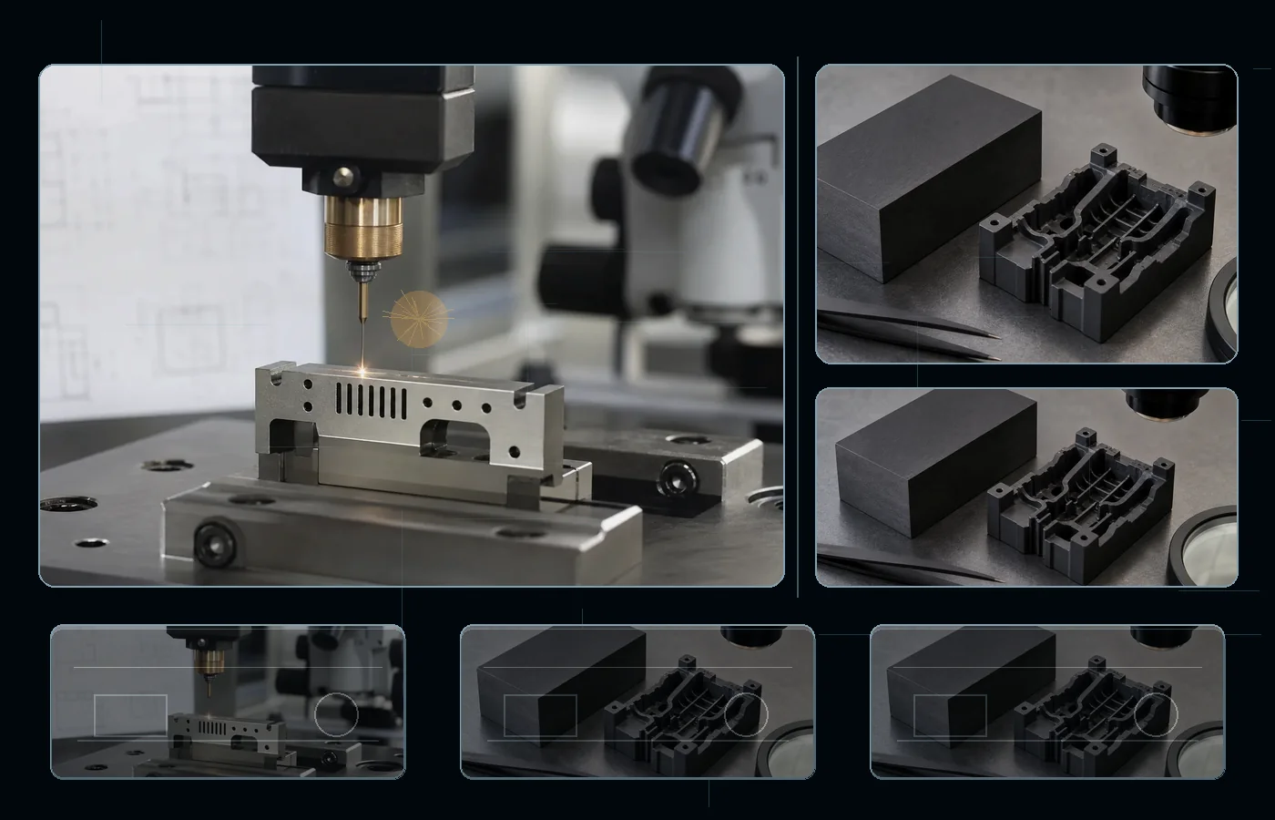 Micro EDM machining for Graphite parts