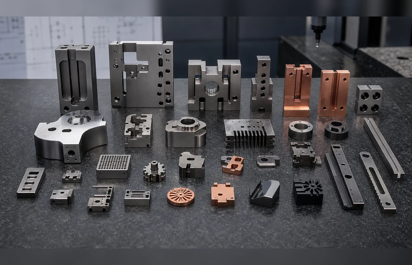 Precision metal parts after EDM machining
