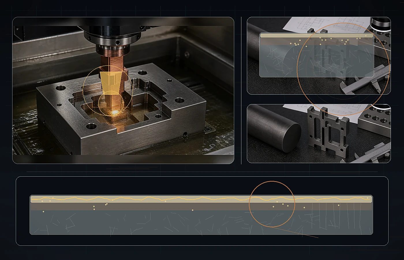 Sinker EDM surface integrity review for alloy steel