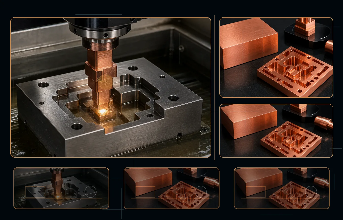Sinker EDM machining for C110 Copper parts