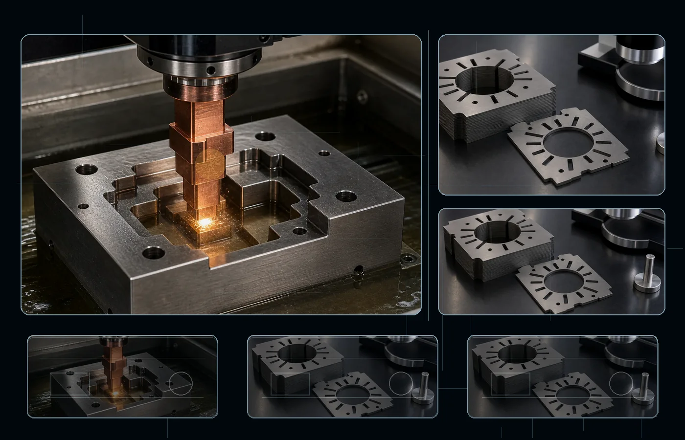 Sinker EDM machining for Electrical Steel parts