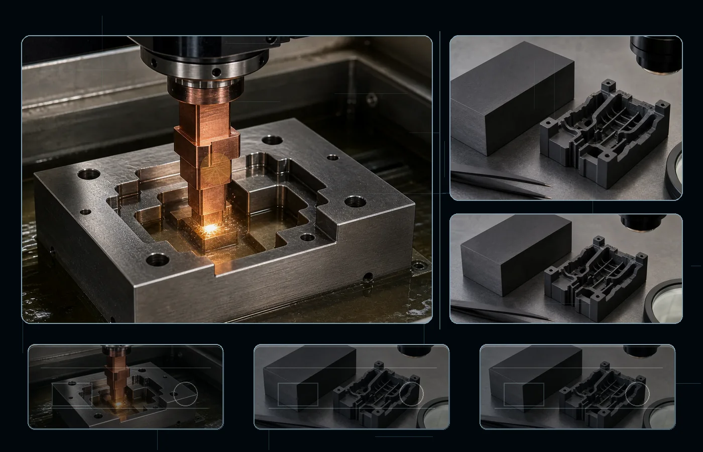 Sinker EDM machining for Graphite parts