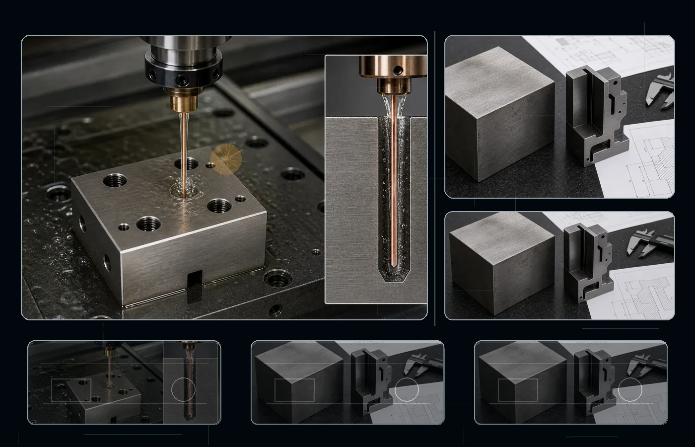 Small Hole EDM machining for 1018 Carbon Steel parts