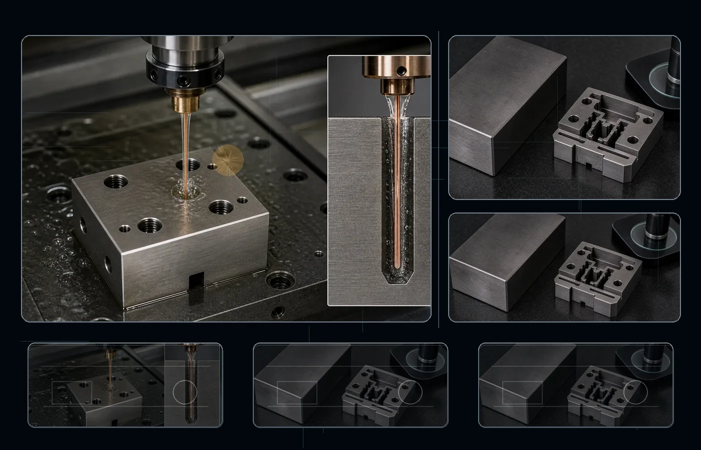 Small Hole EDM machining for A2 Tool Steel parts