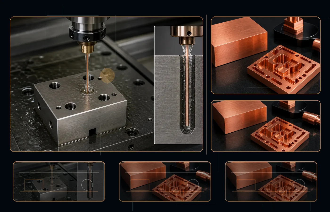 Small Hole EDM machining for C110 Copper parts