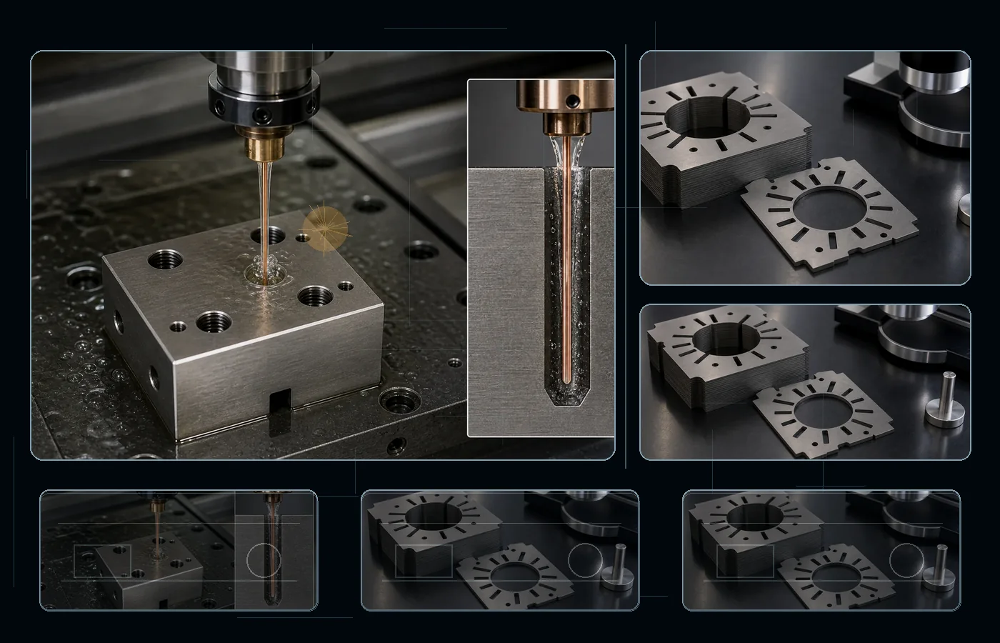 Small Hole EDM machining for Electrical Steel parts