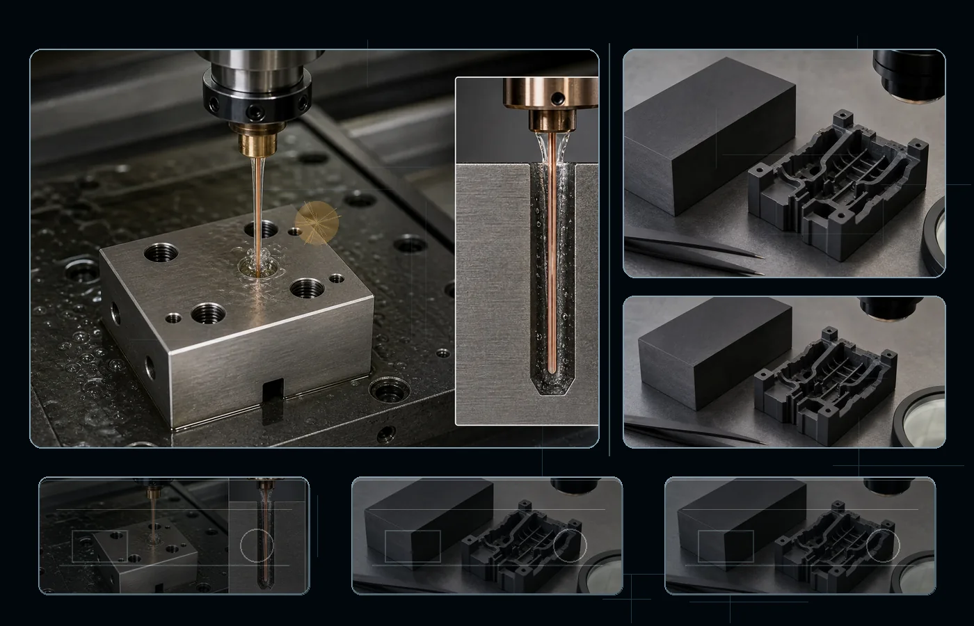 Small Hole EDM machining for Graphite parts