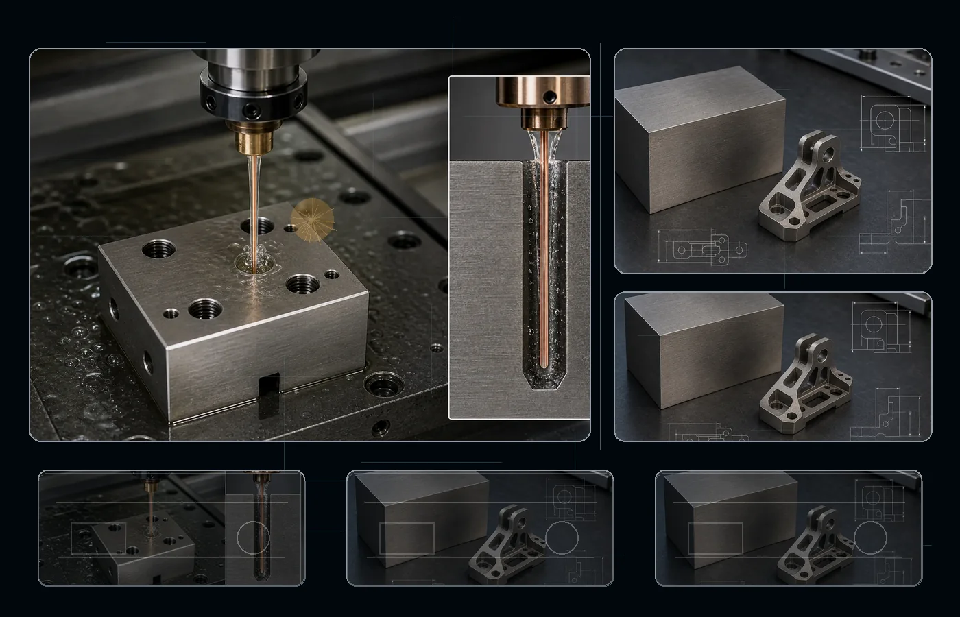 Small Hole EDM machining for Titanium Grade 5 parts