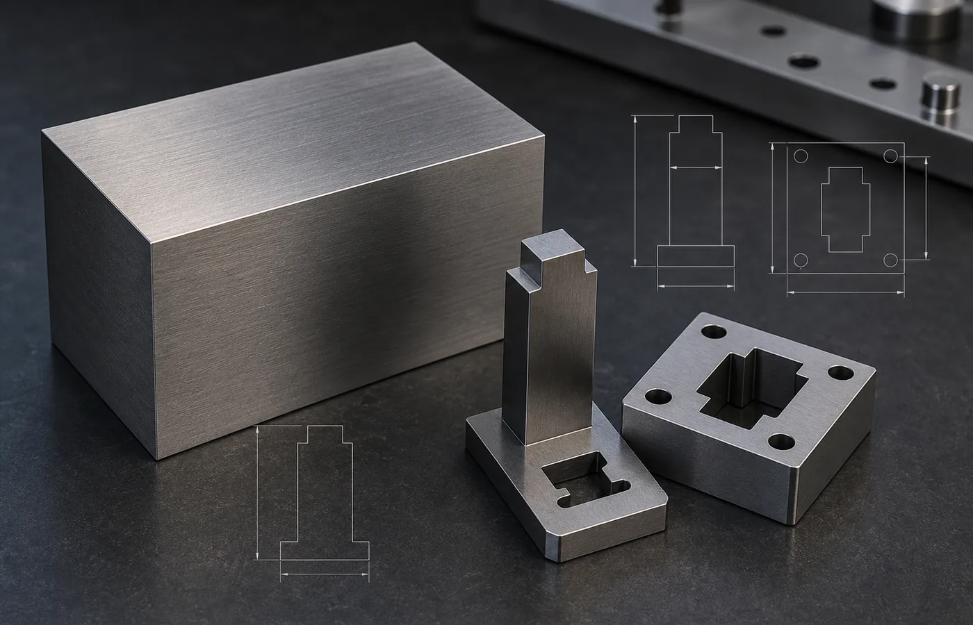 W1 Tool Steel EDM machined part