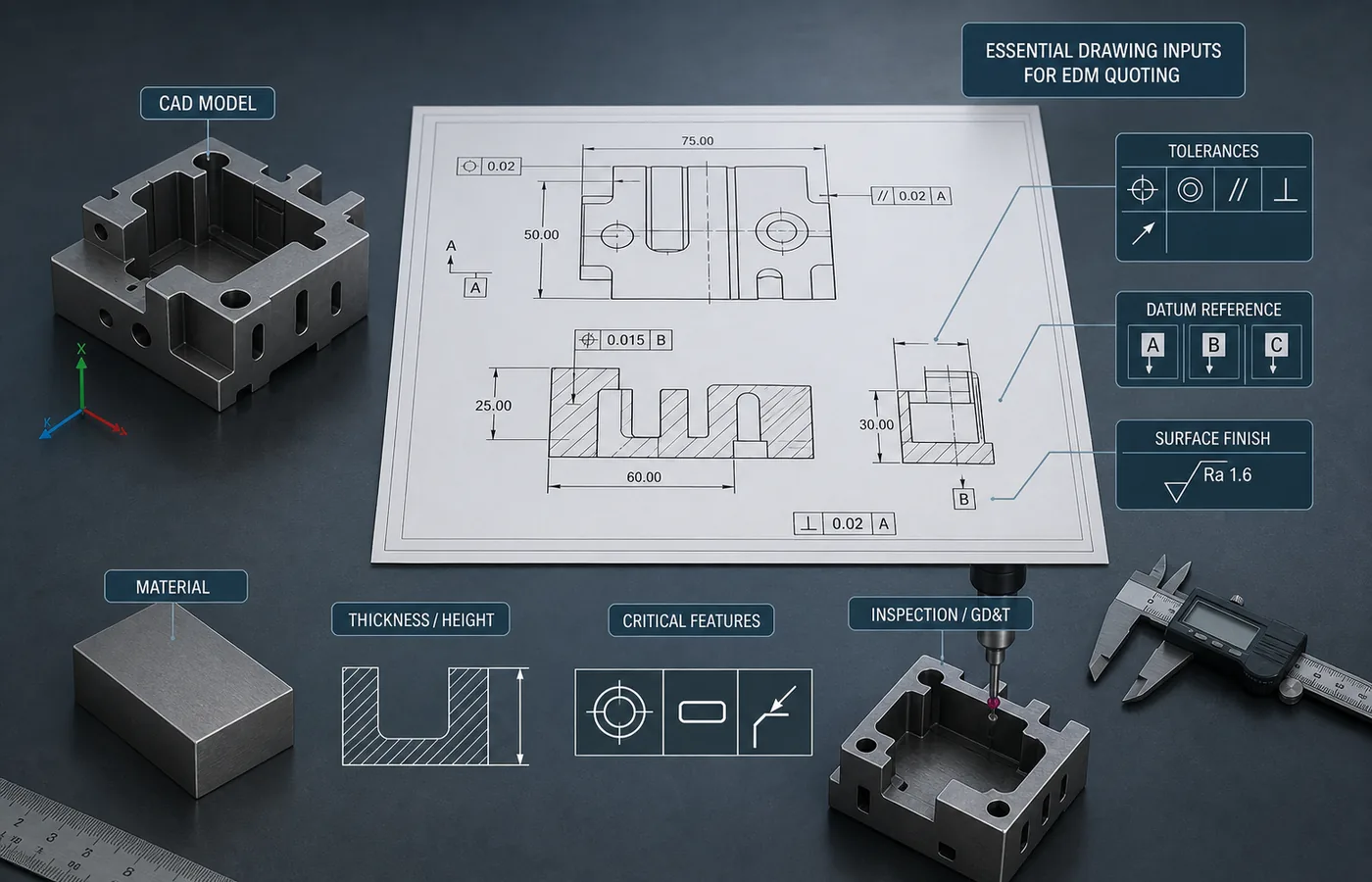 What Drawings Are Needed for EDM Quote? technical illustration