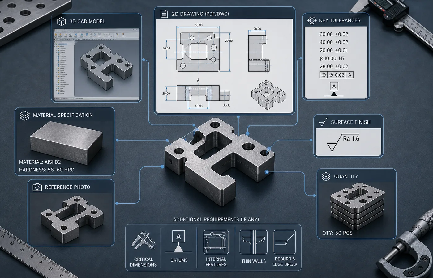 What Files Are Needed for EDM Quote? technical illustration